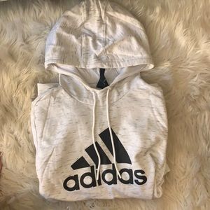 White/grey Women’s adidas hoodie. Size Large.